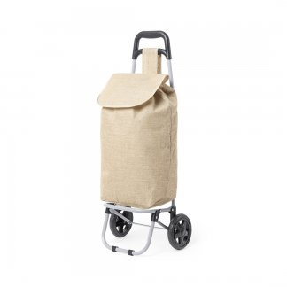 Caddie de course pliable en jute personnalisé - 30x52x20cm - BENORAX