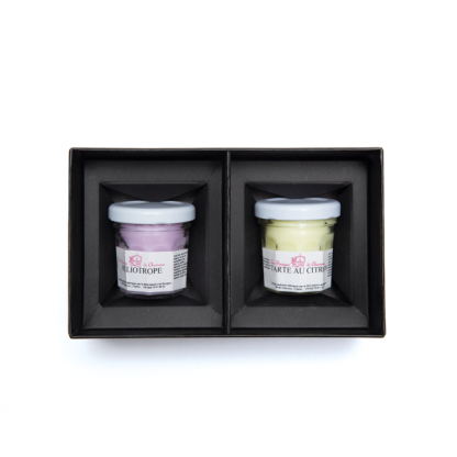 Coffret Deux Petits Pots De Bougies Parfumées 110g SET CHARROUX Avec 2 Senteurs Différentes