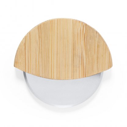 Coupe Pizzas En Acier Inoxydable Et Bambou TITOX Photo Principale