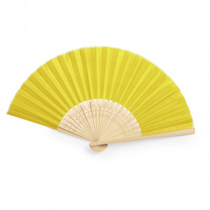 Éventail En Bambou Souple Et Polyester KRONIX Jaune