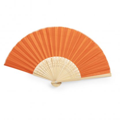 Éventail En Bambou Souple Et Polyester KRONIX Orange