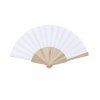 Éventail En Bois Et Polyester 190T FOLKLORE Blanc Éventail En Bois Et Polyester 190T FOLKLORE Blanc