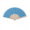Éventail En Bois Et Polyester 190T FOLKLORE Bleu Éventail En Bois Et Polyester 190T FOLKLORE Bleu