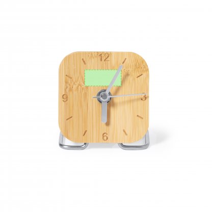 Horloge De Table En Bambou ECIKO Zone De Marquage