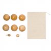 Jeu De Pétanque En Bois DELERO Sac, Boules Et Mesure