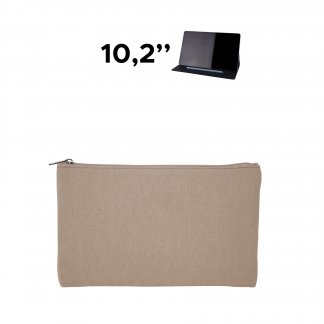 Pochette ordinateur 10,2" avec logo en coton recyclé - 220g - HOUSSE