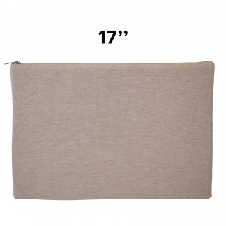 Pochette ordinateur personnalisée 17 puces en coton recyclé - 220g - DYO -