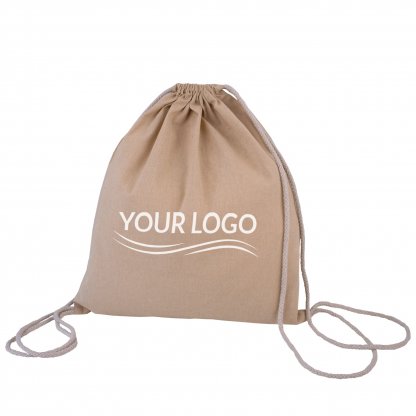 Sac à Dos En Coton Recyclé 150gr Bihlai Avec Marquage 1 Couleur