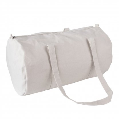 Sac De Sport Polochon En Coton Naturel 300g GYMBRO Blanc