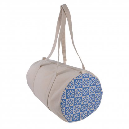 Sac De Sport Polochon En Coton Naturel 400g POPEYE Naturel Avec Marquage Sur Le Côté