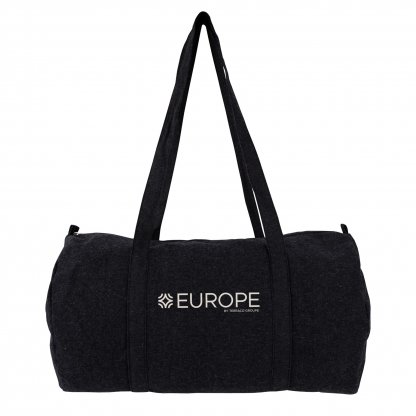 Sac De Sport Polochon En Coton Recyclé 220g FIT Noir Avec Marquage