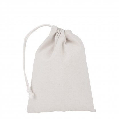 Sac Pochon Avec Cordelette En Coton Naturel 150g 15x20 Cm MONA Blanc