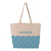 Sac Shopping Avec Fond En Coton Bio 150g 45x35x10cm SUZAN Naturel Avec Marquage