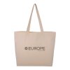 Sac Shopping Avec Fond En Coton Naturel 150g 45x35x10cm EDDIE Naturel Avec Marquage