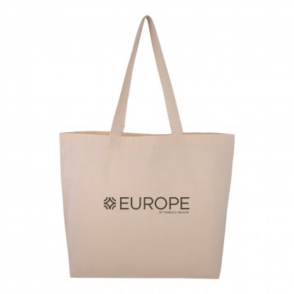 Sac Shopping Avec Fond En Coton Naturel 150g 45x35x10cm EDDIE Naturel Avec Marquage