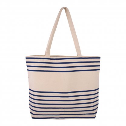 Sac Shopping Avec Fond En Coton Naturel 300g 45x35x10cm SOLIS Naturel Avec Marquage
