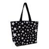 Sac Shopping Avec Fond En Coton Naturel 300g 45x35x10cm SOLIS Noir Avec Marquage De Côté
