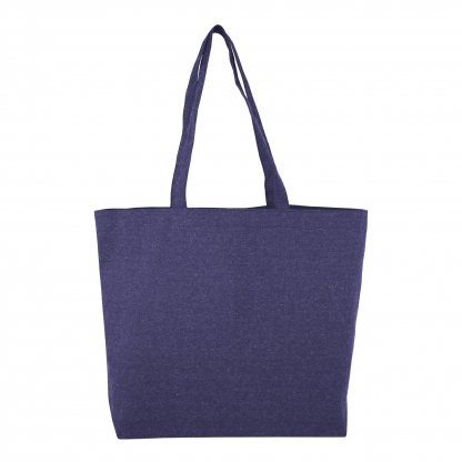 Sac Shopping Avec Fond En Coton Recyclé 220g 45x35x10cm AYA Exemple De Couleur Pantone Bleu