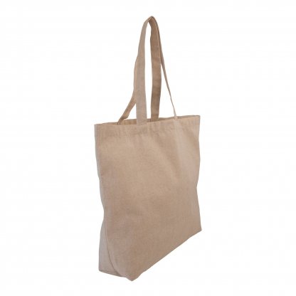 Sac Shopping Avec Fond En Coton Recyclé 220g 45x35x10cm AYA Naturel De Côté 2