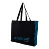 Sac Shopping En Coton Bio 240g 40x35x10cm TOKOS Noir De Côté Avec Marquage