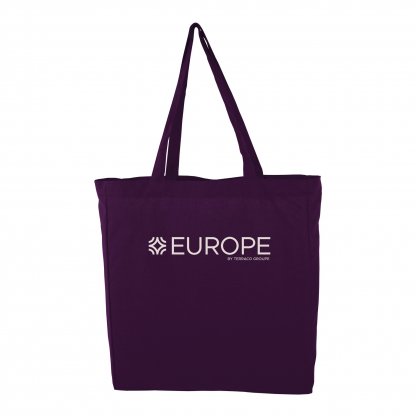Sac Shopping En Coton Naturel 150g 37x41x10cm SHAY Exemple De Couleur Pantone Avec Marquage