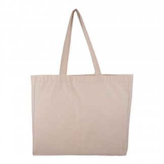 Sac shopping avec logo en coton naturel - 150g - 40x35x10cm - BAGGY