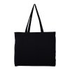 Sac Shopping En Coton Naturel 300g 40x35x10cm TIAKO Noir
