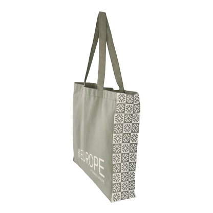 Sac Shopping En Coton Recyclé 220g 40x35x10cm SABAC Exemple De Couleur Pantone Avec Marquage