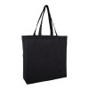 Sac Shopping En Coton Recyclé 220g 37x41x10cm SABABAC Noir De Côté Sac Shopping En Coton Recyclé 220g 37x41x10cm SABABAC Noir De Côté