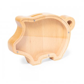 Tirelire avec logo en bois - JASARA