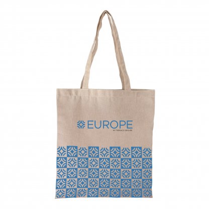 Tote Bag En Coton Recyclé 220g 37x41cm TOTO Naturel Avec Marquage