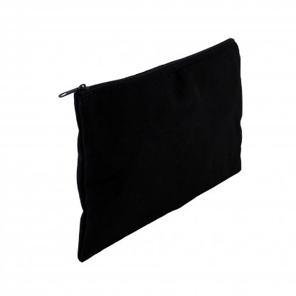 Trousse Plate En Coton Bio 240g MAKEUP Noir De Côté