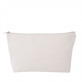 Trousse soufflet avec logo en coton naturel - 300g - ECOZIP