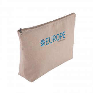 Trousse soufflet avec logo en coton bio - 240g - YANISSA