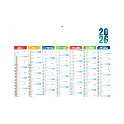 Calendrier Arlequin 7 Mois Par Face Verso BANCAIRE