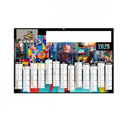 Calendrier Art De La Rue Médium 13 Mois Recto BANCAIRE