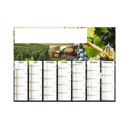 Calendrier Aymeric 7 Mois Par Face Verso BANCAIRE
