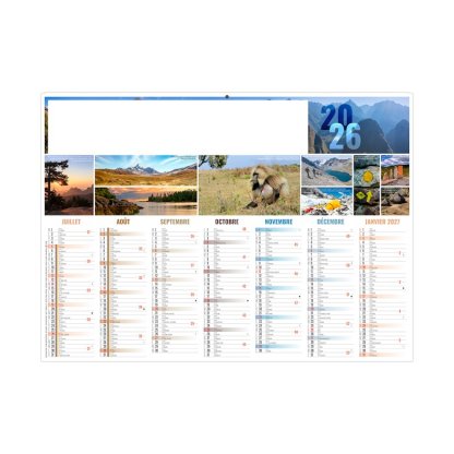 Calendrier Barnabé Micro 7 Mois Par Face Verso BANCAIRE