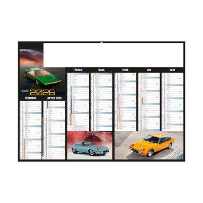 Calendrier Bolides 7 Mois Par Face Recto BANCAIRE