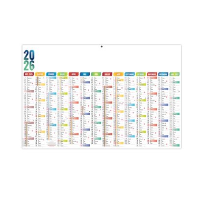 Calendrier Casimir Maxi 14 Mois Recto BANCAIRE