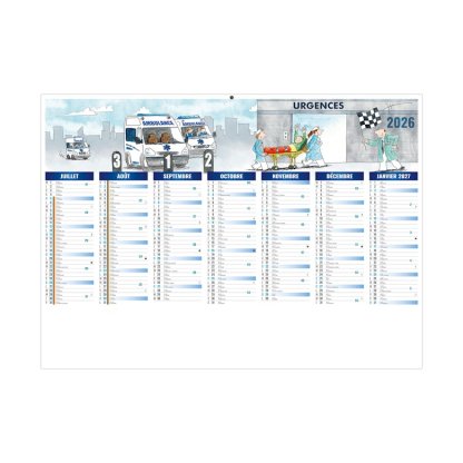 Calendrier De Toute Urgence 7 Mois Par Face Verso BANCAIRE