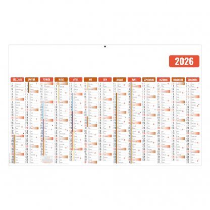 Calendrier Écomax Rouge BANCAIRE ÉCO MAXI 13 Mois