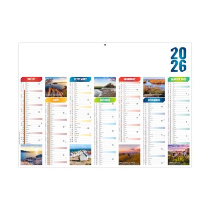 Calendrier Émilien 7 Mois Par Face Verso BANCAIRE