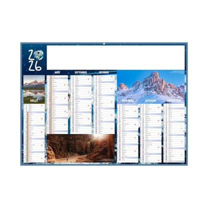 Calendrier Expéditions 7 Mois Par Face Verso BANCAIRE