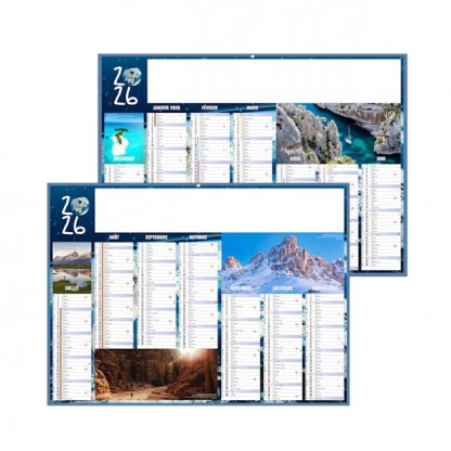 Calendrier Expéditions Micro 7 Mois Par Face Recto:verso BANCAIRE