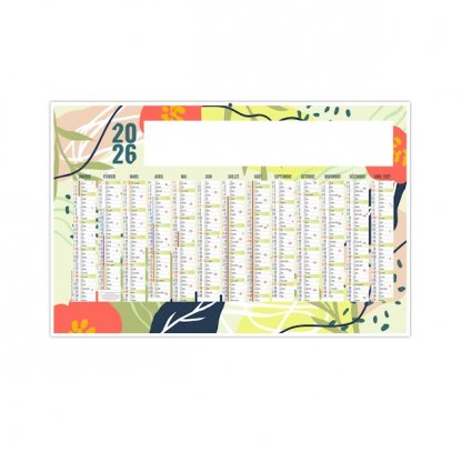 Calendrier Flora Médium 13 Mois Recto BANCAIRE