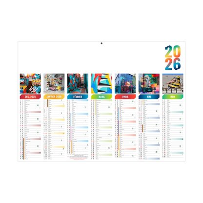 Calendrier Florian 7 Mois Par Face Recto BANCAIRE