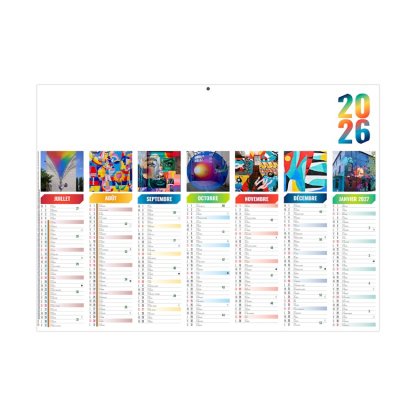Calendrier Florian 7 Mois Par Face Verso BANCAIRE
