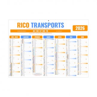 Calendrier midi léger publicitaire - 43x33,5cm - BANCAIRE ÉCO