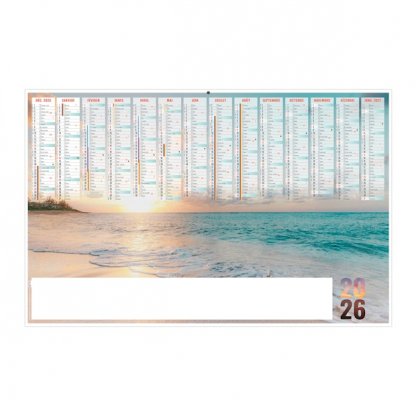 Calendrier Grand Large Maxi 14 Mois Recto BANCAIRE